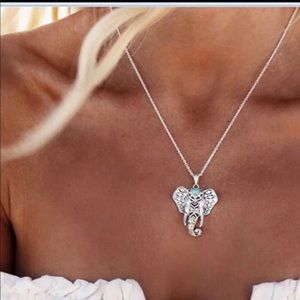 Boho elephant necklace